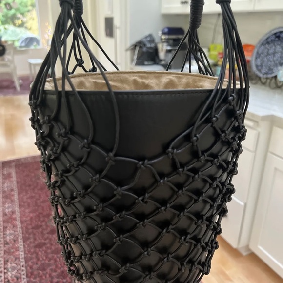 J. Crew Bags Jcrew Sedona Basket Bag In Leather Bj726 Black Bucket